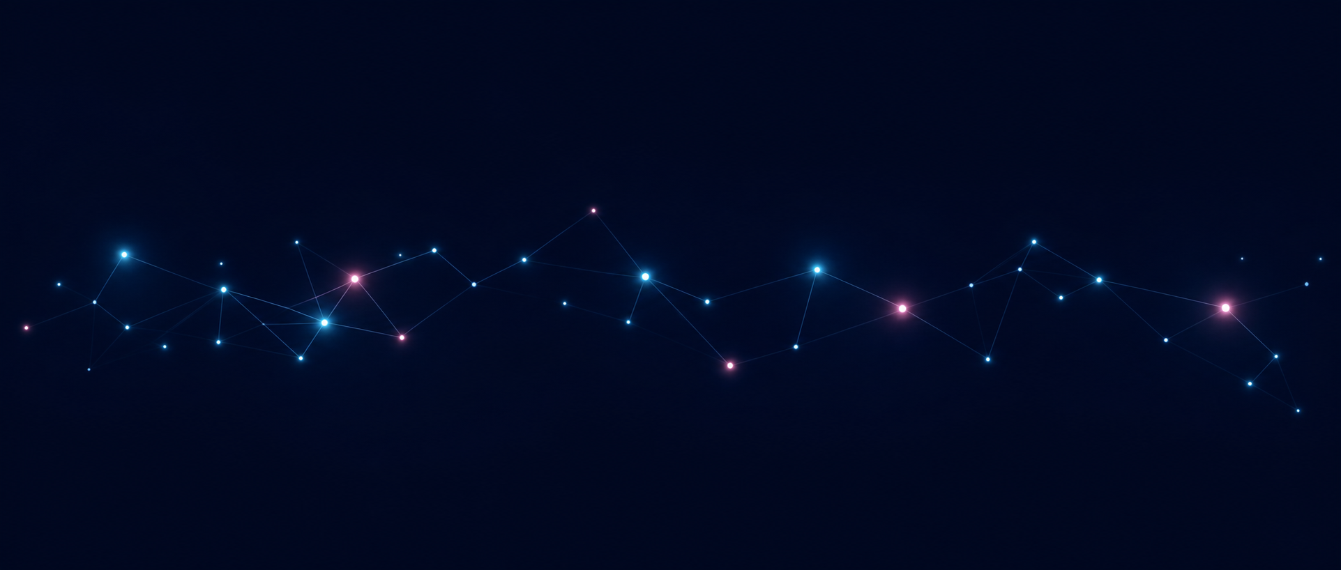 A calm constellation of connected points of light